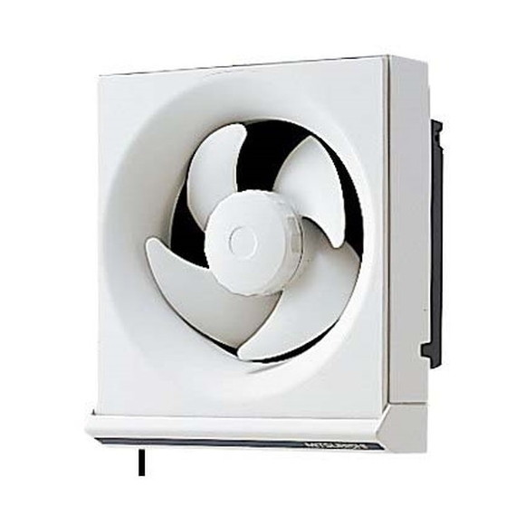 引きひもつまみ部が抗菌仕様です。 三菱ライフネットワーク EX-15KH7   標準換気扇 一般住宅用 連動式