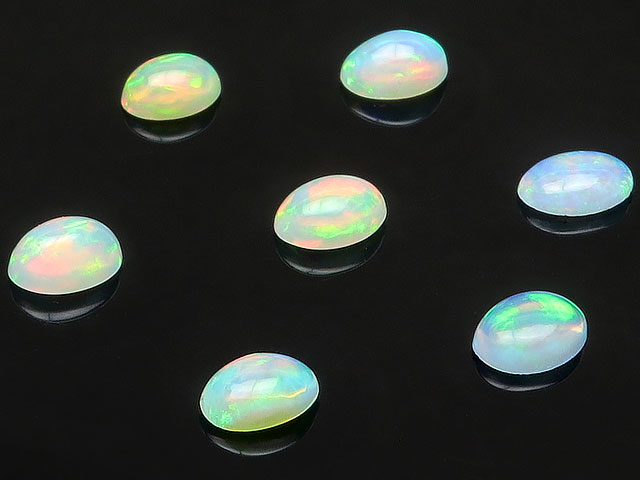 プレシャスオパール オーバルカボション 天然石 ビーズ パワーストーン ハンドメイド 手作り アクセサリー 素材 材料 パーツ 動画有 エチオピア産 プレシャスオパール オーバル カボション 7×5mm ▽ ウォーターオパール エチオピアンオパール クリスタルオパール 蛋白石 Opal 10月の誕生石 ルース 粒売り 天然石 ビーズ パワーストーン パーツ アクセサリー 素材 材料