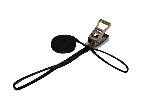 FREAK ラッシングベルト ベルト荷締め機 荷締めベルト ラッシングベルト黒 アイタイプ0.8ton 幅25mm 長さ0.5+3.5m ベルト荷締め機 タイダウンベルト 荷締めベルト