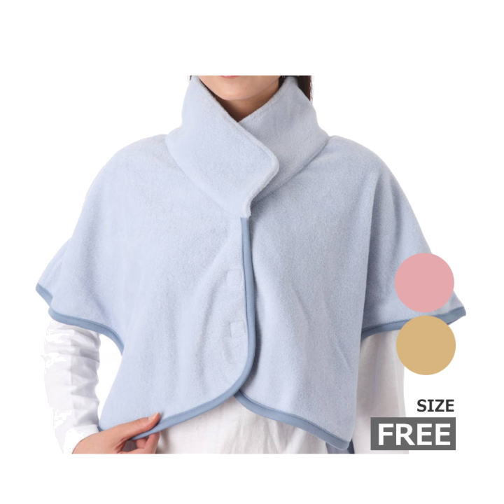 肩の冷えを防ぎぐっすり眠れます 防寒具 チョッキ ベスト 冷え対策 寝具 首回り 寝冷え 介護用品 プレゼント  フリース肩掛け No.94  神戸生絲 保温 ベスト 寒さ対策 寝具 かたかけ 温活 部屋着 フリーサイズ 全３色