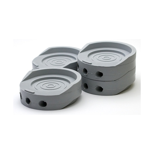 ドラム式洗濯機にも対応・振動吸収性約40％効果UP↑高さ調整・音・揺れに効果UP！ WAKI 和気産業 ハイパー防振ゴムマット EGH006 ライトグレー 洗濯機・冷蔵庫用 25mm×70φ（40～60mm） 4枚入 4903757277564