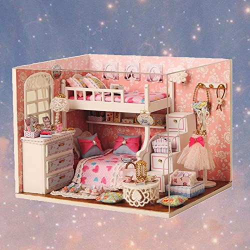 Smilerain ミニチュアハウス ドールハウスキット 手作りキット ミニチュア ドールハウス 1 24 小型 初心者 再生ドールハウス 防塵ケ