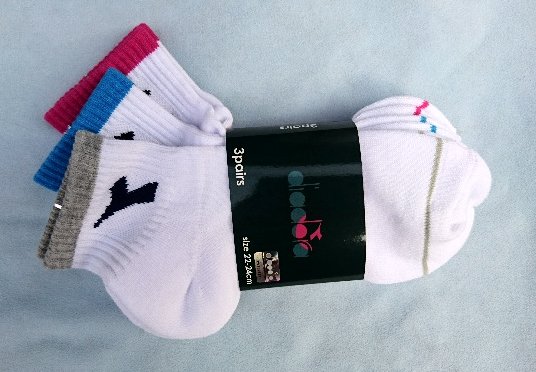 人気のDIADORA。 特価DIADORA3足組DTS9748ショートソックスウィメンズフリーサイズ 22cm-24cm