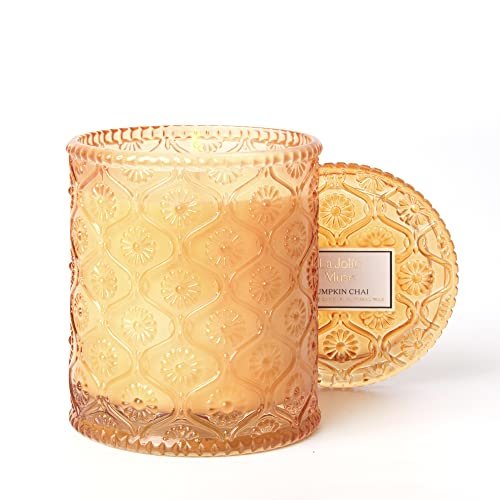 MR:LA JOLIE MUSE アロマキャンドル カボチャの香り ソイキャンドル 家庭用 55時間燃焼可能 家の装飾 ガラスの瓶 230g