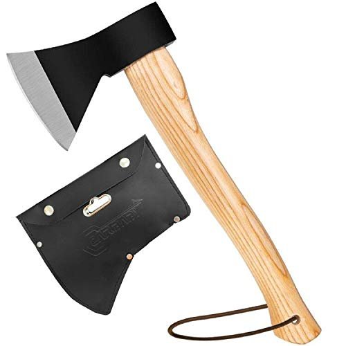 MR:斧 野外キャンプ用品 薪割り 手斧 38cm 鉈 ガーデン用手斧 ケース付き 焚き火台