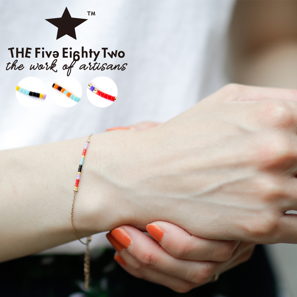 2022A/W新作送料無料 60%OFF L by the 582 エルバイザファイブエイティトゥ ジャパンビーズ スキニー チェーン ブレスレット ワンライン ビーズ ブレス アンティーク ハンドメイド レディース アクセサリー プレゼント ギフト integrateja.eu integrateja.eu