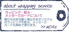 ラッピング・熨斗・メッセージカードについて