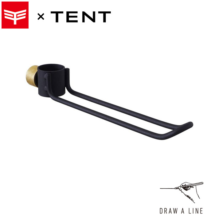 おしゃれ フック 突っ張り棒 つっぱり棒 パーツ 黒 ブラック テレワーク 在宅  DRAW A LINE ドローアライン Hook B ブラック 縦専用 D-HB-BK