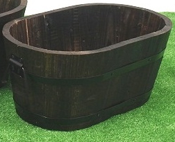 焼杉プランター 小判型 大 g2.5