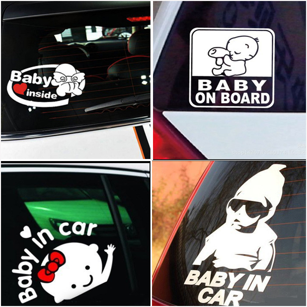 車などに貼り付け、他の運転手に対して安全運転を促します。 送料無料 ウォールステッカー 車シール ステッカー 赤ちゃんが乗っています 反射ステッカー ベイビーインカー セーフティーサイン車 シール ステッカー事故防止用ステッカー シール ステッカー 個性的 BABY ON BOARD  Baby in car リボン