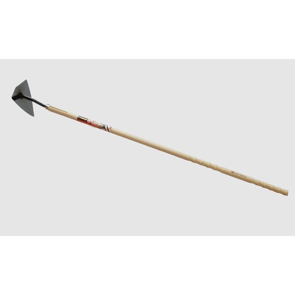 草削り、掘削、蒔き溝つけに！サビにくく耐久性に優れた農具 三角ホー 草刈り器具   木製柄  ステンデルタホー ウェイビーロング柄 1200