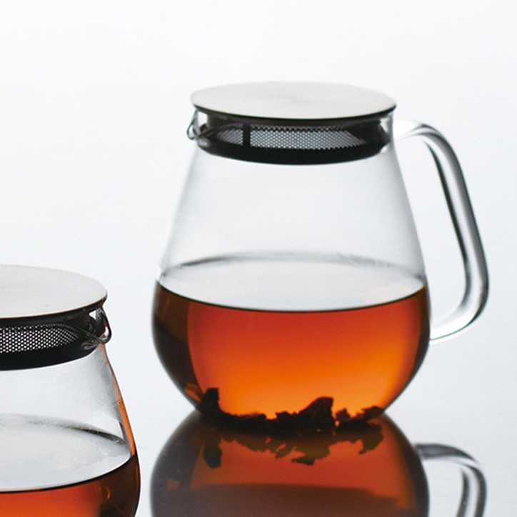 蓋と茶こしが一体化した使い勝手抜群のティーポット ティーポット KINTO キントー UNITEA T ユニティ 720ml 耐熱ガラス ガラスポット ワンタッチ 急須 紅茶 ステンレス クリア お茶 紅茶 ハーブティー シンプル おしゃれ 食洗機対応 電子レンジ対応 UNITEA ONE TOUCH TEAPOT