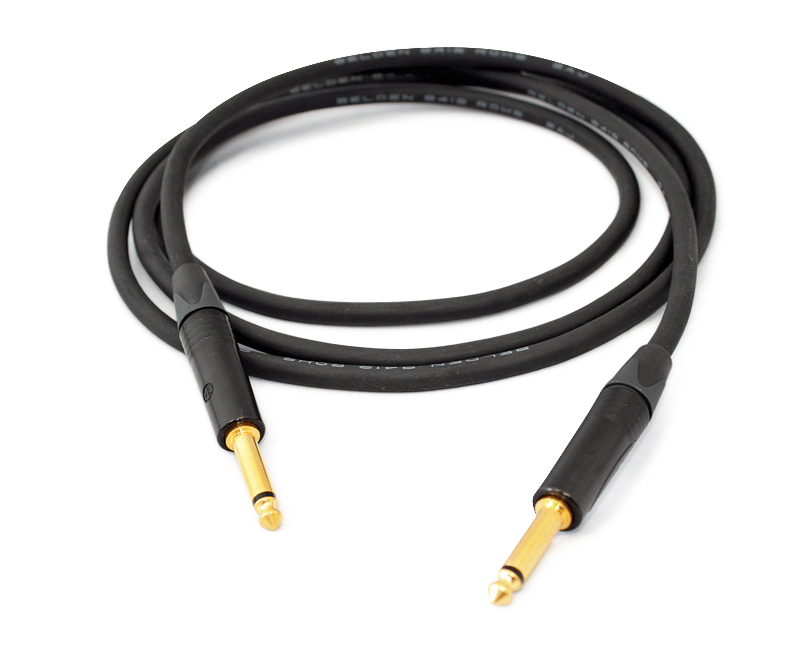 米国の圧倒的スタンダードNeutrik ノイトリック社のプラグ最高品質のギターケーブル ギターシールド TSフォン金-TSフォン金  BELDEN ベルデン 8412 ギターケーブル（ギターシールド）  TSフォン金 TSフォン金 2.0m 1本