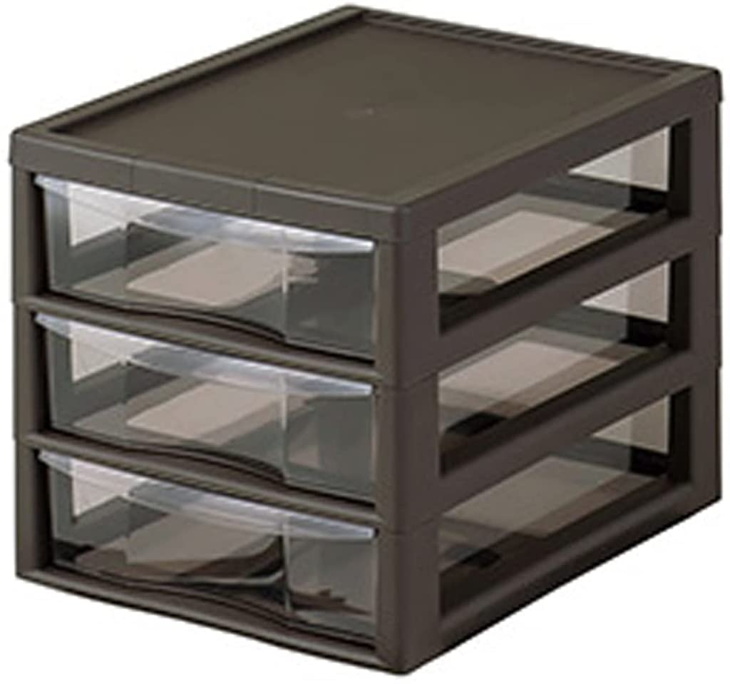 ジェーイージェー アプロス 深型 3段 ダークブラウン 155069