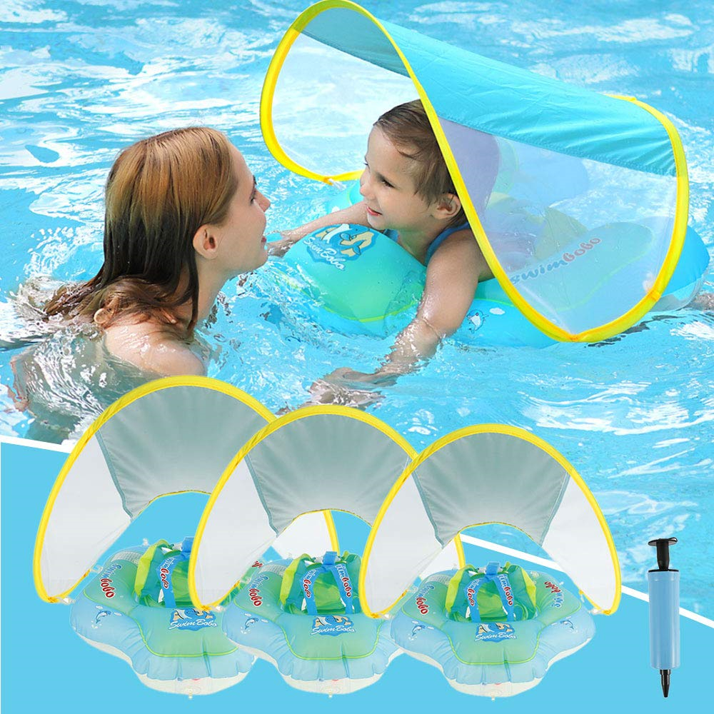 知育用具 プール 浴槽 可愛い デビルフ 送料無料 ベビー浮き輪 ベビーフロート 赤ちゃん用 子供用 うきわ お風呂浮き輪 首 屋根付き ズ 6ヶ月～30ヶ月適用 スイミングリング 水泳 水遊び 知育用具 プール 浴槽 可愛い デビルフィッシュ柄付き 出産祝いや誕生日やプレゼントに最適