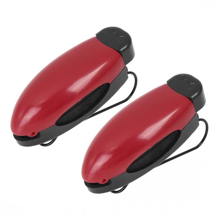 uxcell サングラスバイザークリップ サングラスカードホルダー プラスチック素材 レッド ブラック 車用 2個入り