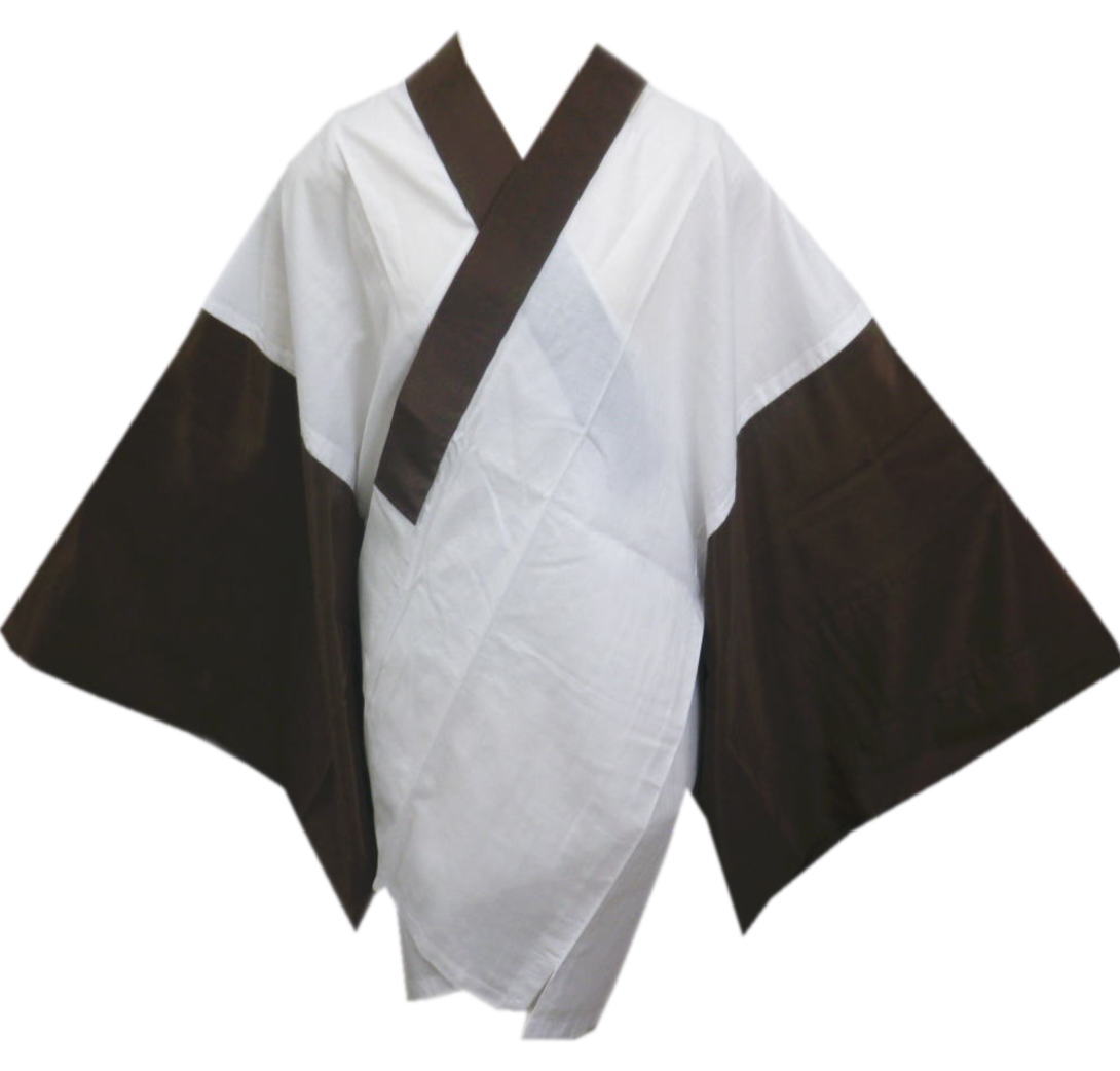 【SALE／90%OFF】 売れ筋がひ新作 肌着と長襦袢をミックスさせた便利な半襦袢 自宅で洗えてお手入れ簡単 半襦袢 半じゅばん メンズ 男性 白色地濃茶衿 ＬＬ 大きいサイズ 和装 着物 きもの 下着 洗える 男物 紳士用 2Ｌ integrateja.eu integrateja.eu